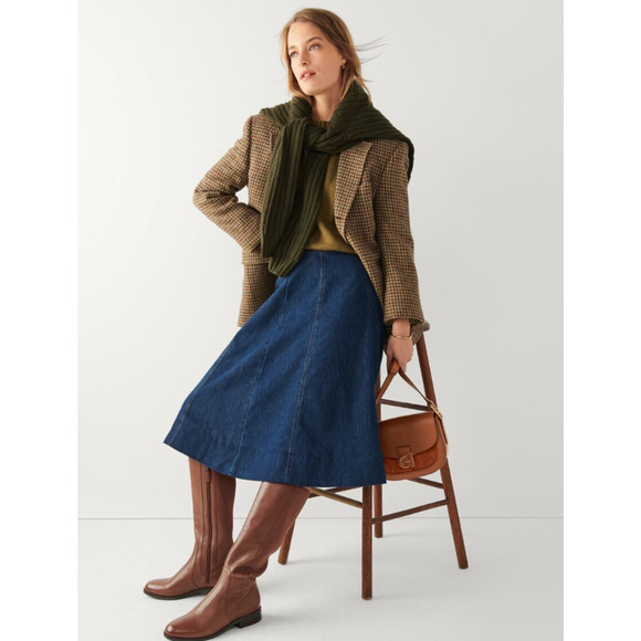 Cole Haan Noelle Riding Boots 5.5 Brown NWOT Leather Tall Knee High Academia - Picture 2 of 12